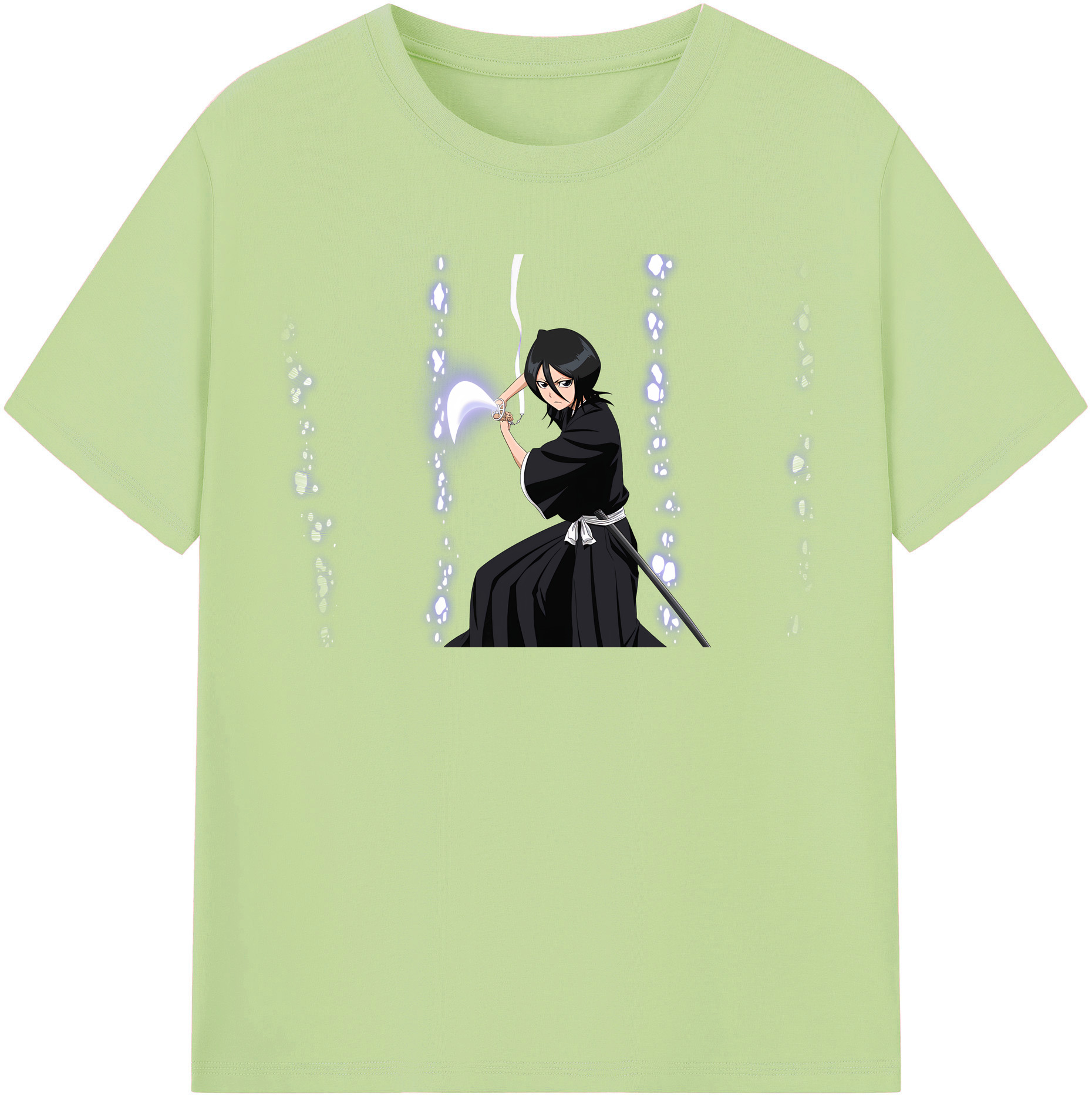 （画像用） ブリーチ 朽木ルキア BLEACH Kuchiki Rukia 綿100％半袖Tシャツ（フロントプリント）